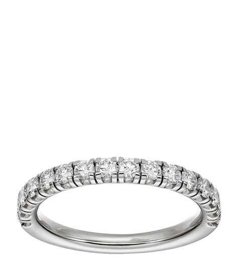 silver cartier wedding band|cartier platinum diamond wedding band.